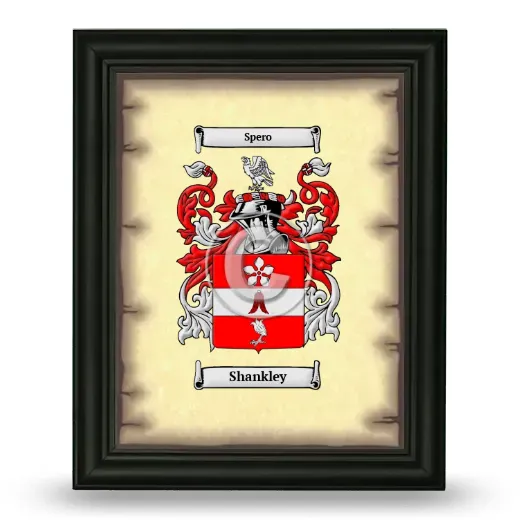 Shankley Coat of Arms Framed - Black