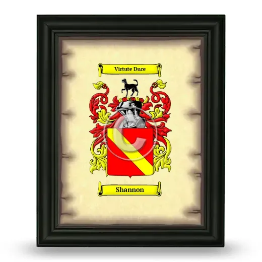 Shannon Coat of Arms Framed - Black