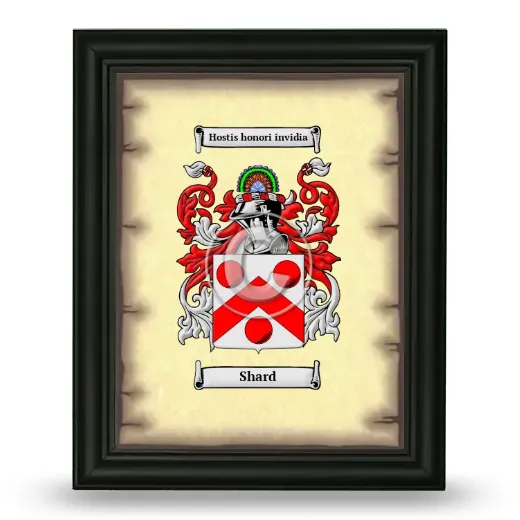 Shard Coat of Arms Framed - Black