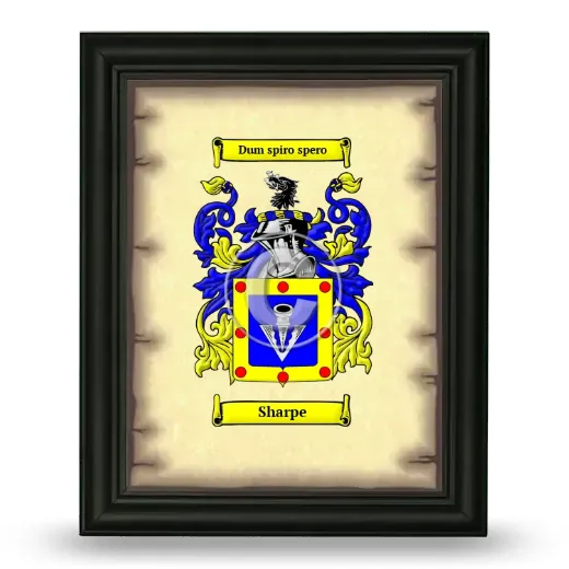 Sharpe Coat of Arms Framed - Black