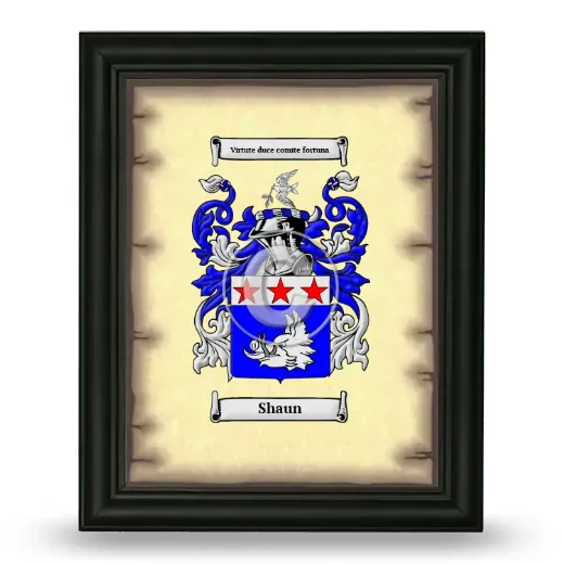 Shaun Coat of Arms Framed - Black