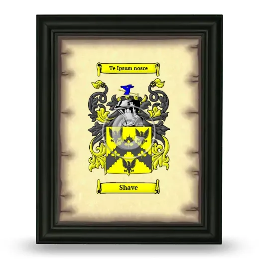 Shave Coat of Arms Framed - Black