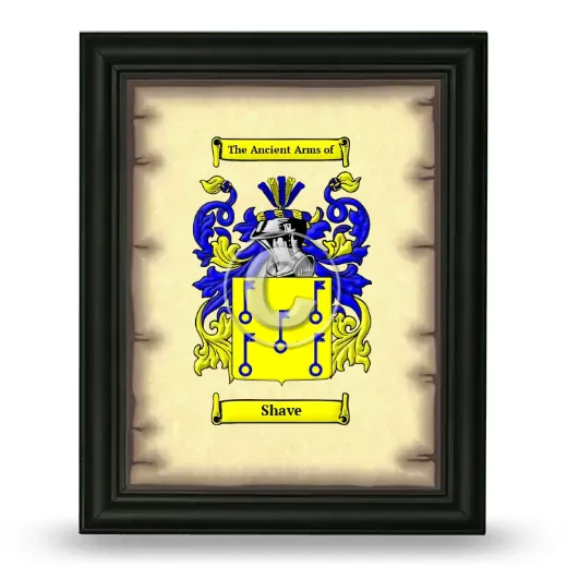 Shave Coat of Arms Framed - Black