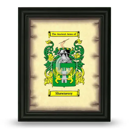Shawnessy Coat of Arms Framed - Black