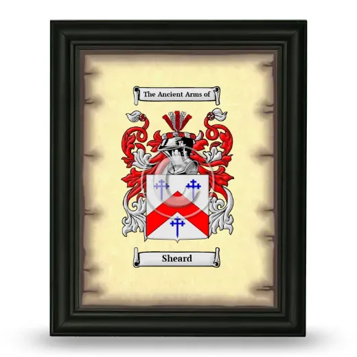 Sheard Coat of Arms Framed - Black