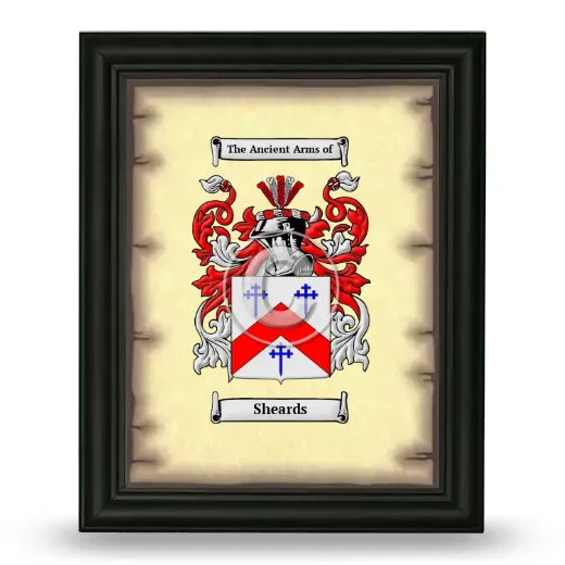 Sheards Coat of Arms Framed - Black