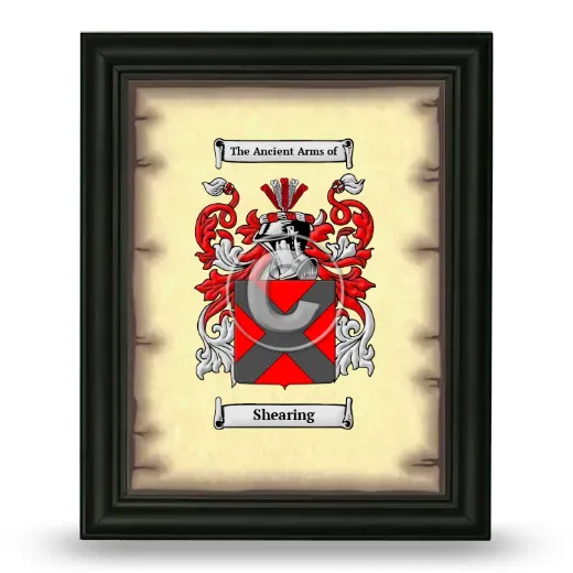 Shearing Coat of Arms Framed - Black
