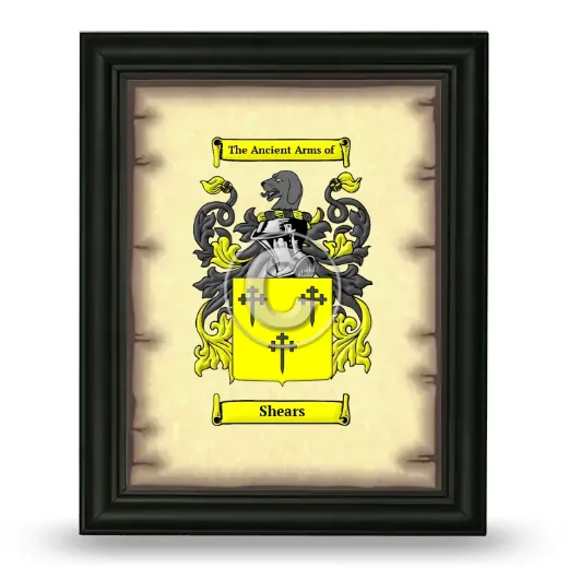 Shears Coat of Arms Framed - Black