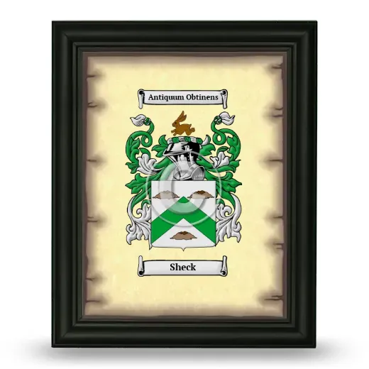 Sheck Coat of Arms Framed - Black