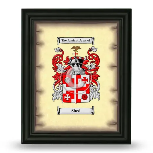 Shed Coat of Arms Framed - Black