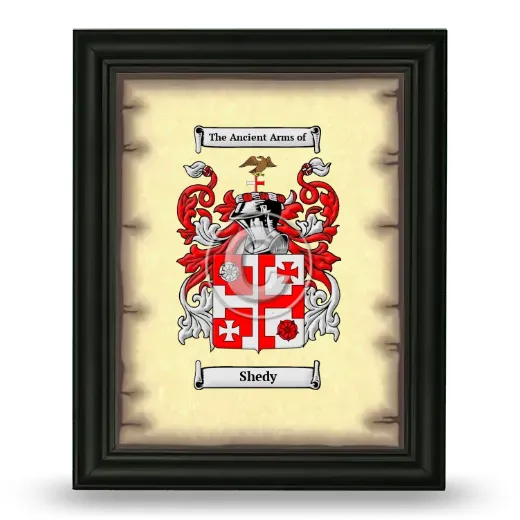 Shedy Coat of Arms Framed - Black