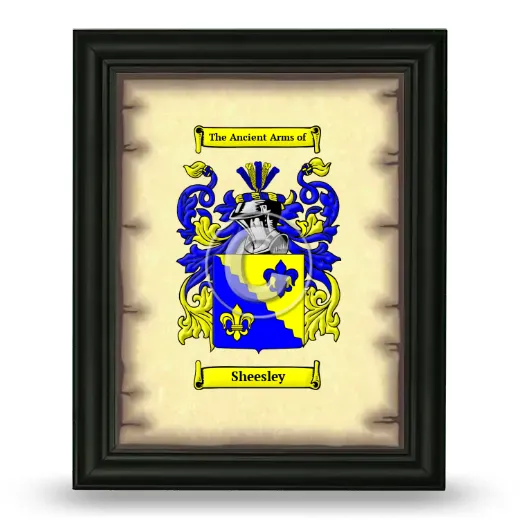 Sheesley Coat of Arms Framed - Black