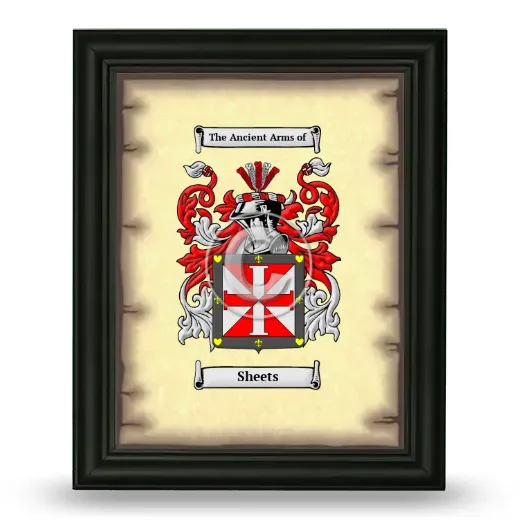 Sheets Coat of Arms Framed - Black
