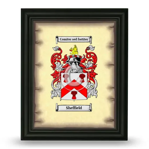 Sheffield Coat of Arms Framed - Black