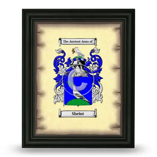 Sheint Coat of Arms Framed - Black