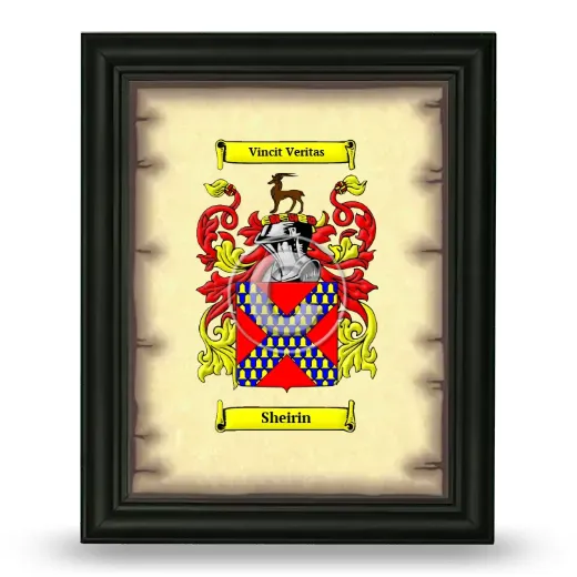 Sheirin Coat of Arms Framed - Black