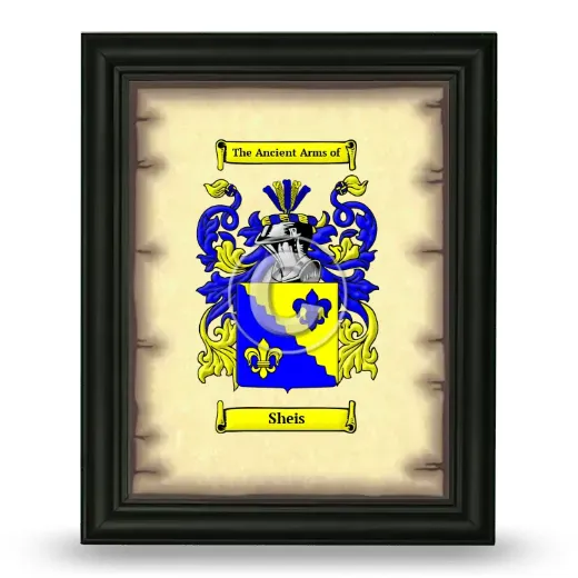 Sheis Coat of Arms Framed - Black