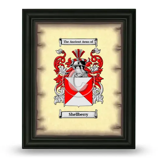 Shellberry Coat of Arms Framed - Black