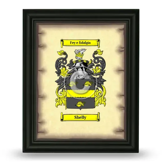Shelly Coat of Arms Framed - Black
