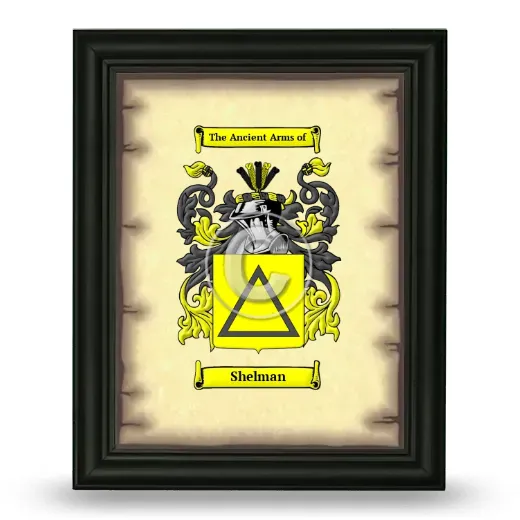 Shelman Coat of Arms Framed - Black