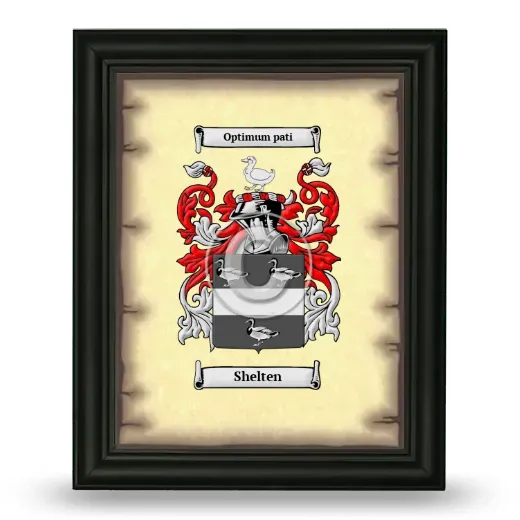 Shelten Coat of Arms Framed - Black