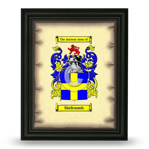 Sheltoomb Coat of Arms Framed - Black