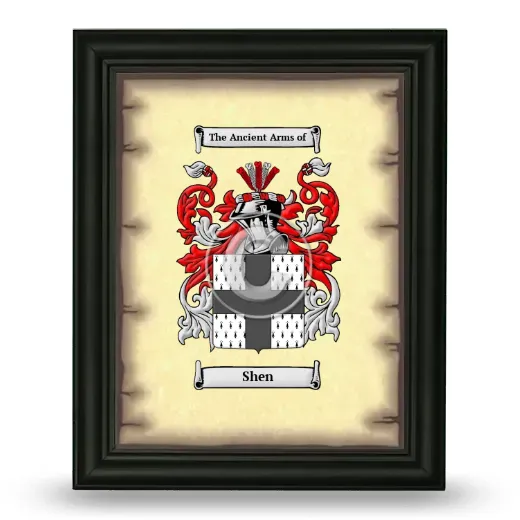 Shen Coat of Arms Framed - Black
