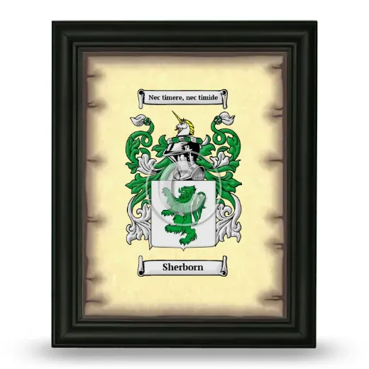 Sherborn Coat of Arms Framed - Black