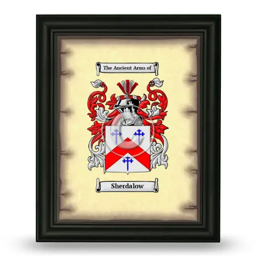Sherdalow Coat of Arms Framed - Black