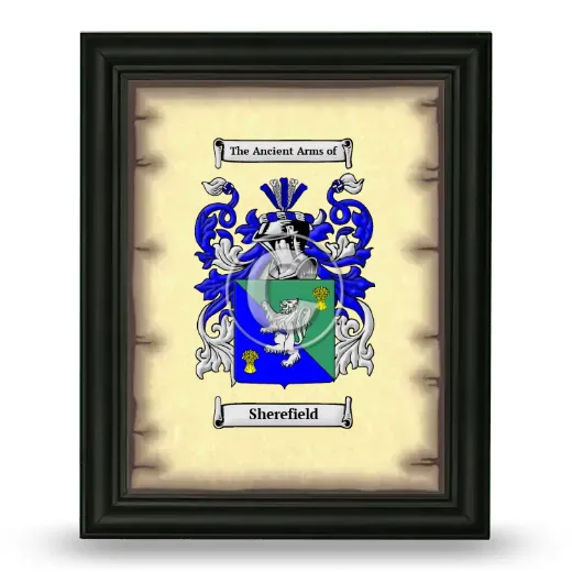Sherefield Coat of Arms Framed - Black
