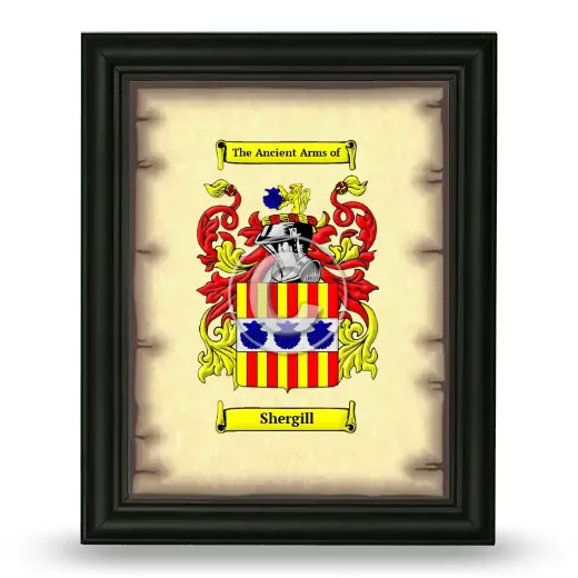 Shergill Coat of Arms Framed - Black