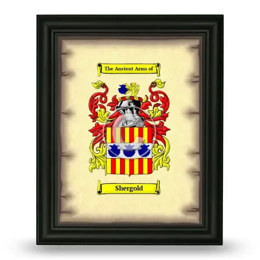 Shergold Coat of Arms Framed - Black
