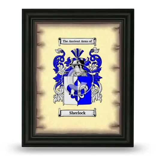 Sherlock Coat of Arms Framed - Black
