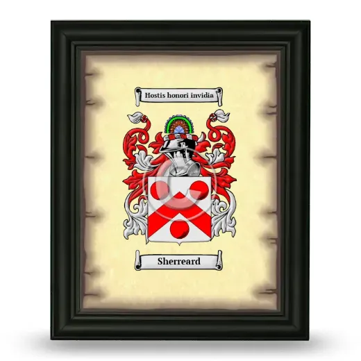 Sherreard Coat of Arms Framed - Black