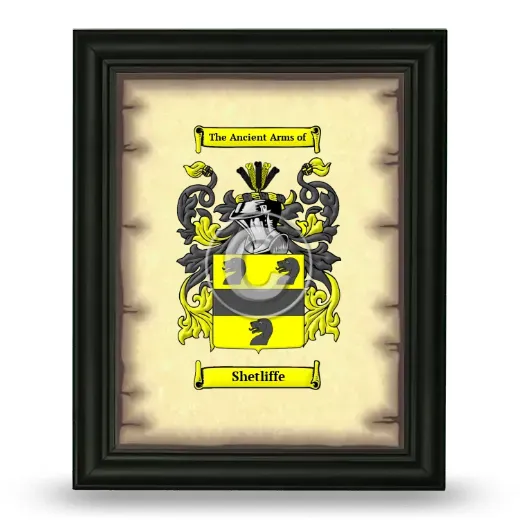 Shetliffe Coat of Arms Framed - Black