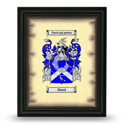 Sheul Coat of Arms Framed - Black
