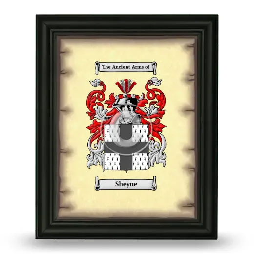 Sheyne Coat of Arms Framed - Black