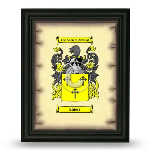 Shiers Coat of Arms Framed - Black