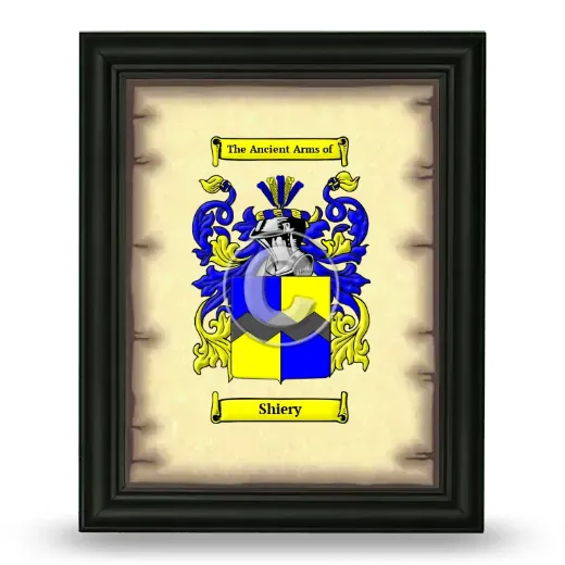 Shiery Coat of Arms Framed - Black