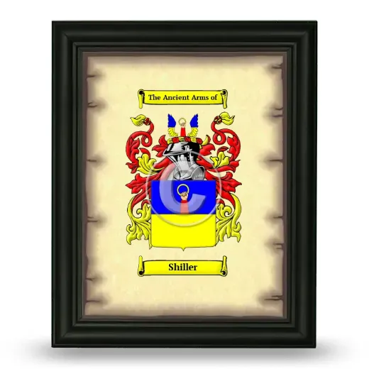 Shiller Coat of Arms Framed - Black