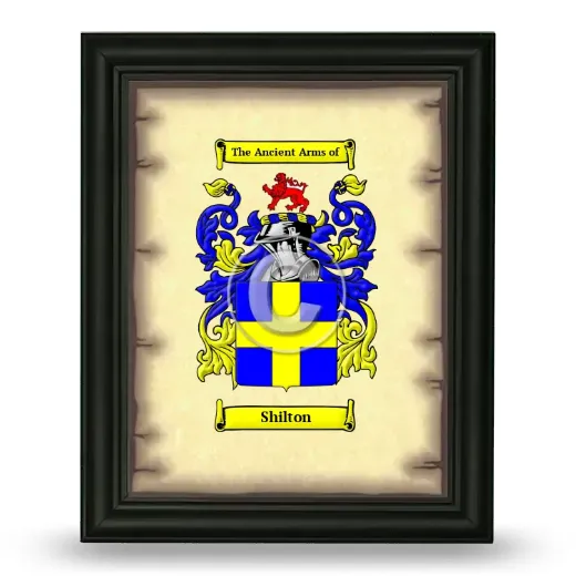 Shilton Coat of Arms Framed - Black