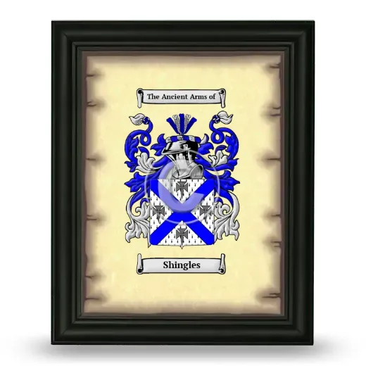 Shingles Coat of Arms Framed - Black