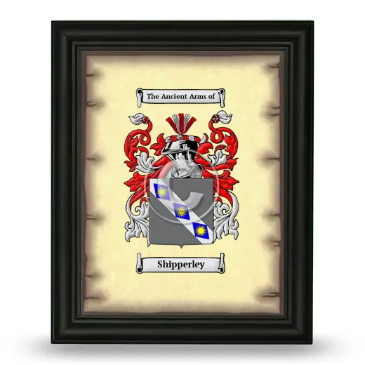 Shipperley Coat of Arms Framed - Black