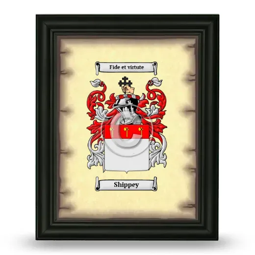 Shippey Coat of Arms Framed - Black