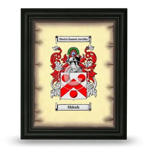 Shirah Coat of Arms Framed - Black