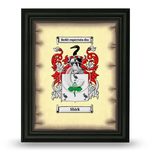 Shirk Coat of Arms Framed - Black