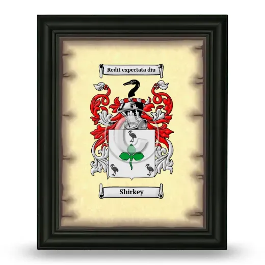 Shirkey Coat of Arms Framed - Black