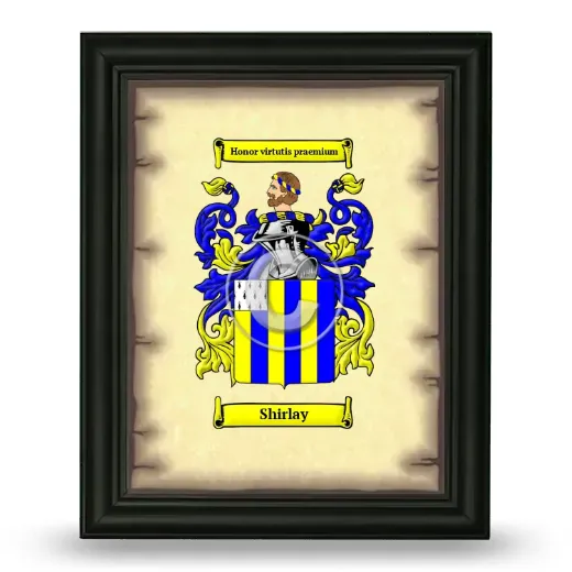 Shirlay Coat of Arms Framed - Black