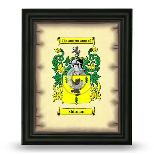 Shirman Coat of Arms Framed - Black