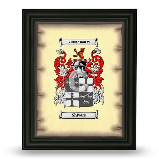 Shivers Coat of Arms Framed - Black